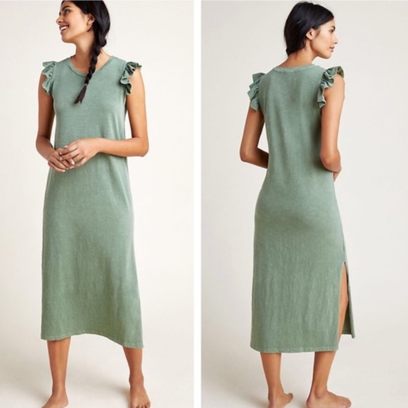 sundry ruffle midi dress